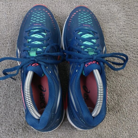 Asics Gel Kayano 23 Womens Size 8 Running Shoes Low Top Blue Pink Sneakers - Picture 8 of 10